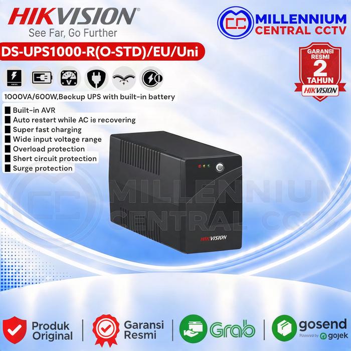 Promo HIKVISION DS-UPS1000-R 1000VA 600W BACKUP UPS Built in Battery ...