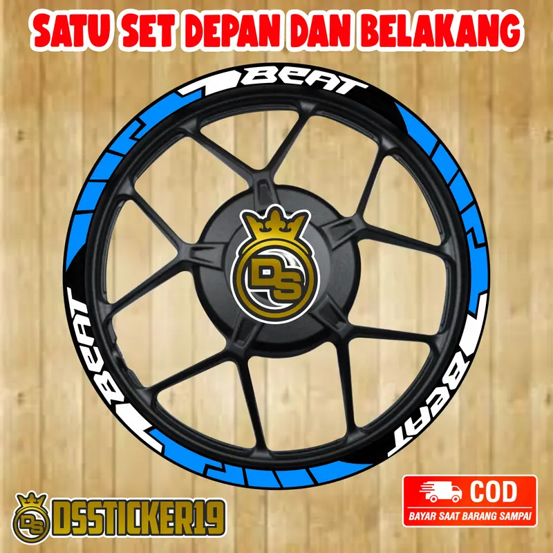STIKER VELEG HONDA BEAT BARU DAN LAMA STICKER CUTTING LIS VELG BEAT Motorcycle 6