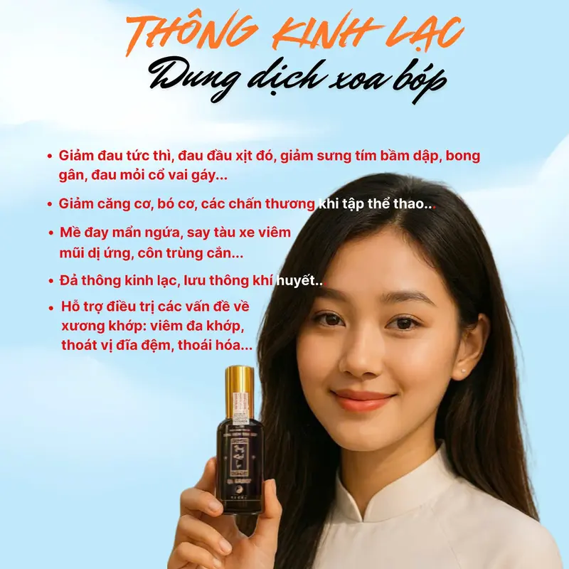 TINH DẦU XOA BÓP XƯƠNG KHỚP - ĐẢ THÔNG KINH LẠC 100ML - Massage, đau mỏi vai gáy, chấn thương thể thao 3