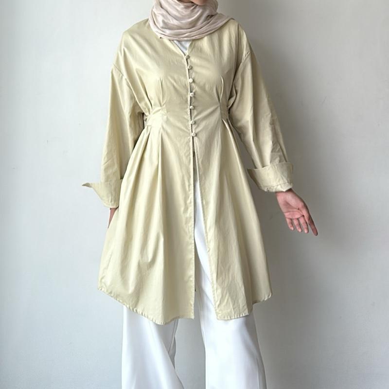 TUNIK (VIOR) by Leody || Kode 672 Kemeja Poplin Long Shirt Wanita Panjang 0