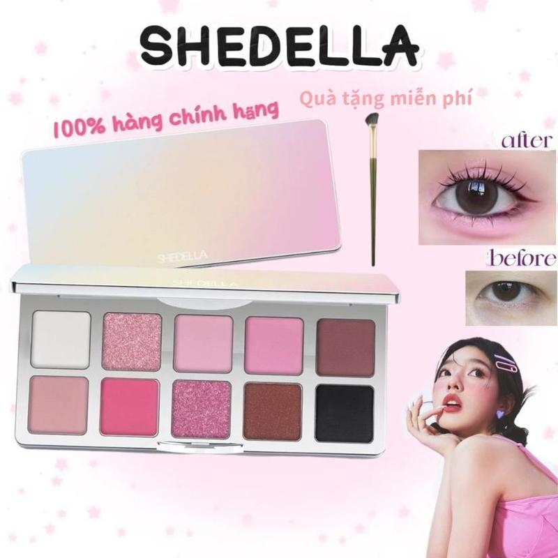 [Mua trong live tặng 1 QUÀ] Bảng Phấn Mắt, Shedella Dreamy, 10 Màu, Dành Cho Nữ, 10g, Tặng Kèm Cọ Trang Điểm