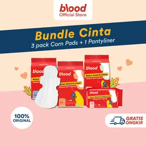 BUNDLE CINTA - HEMAT 29% | Corn Pads / Pembalut dari Jagung | 3 packs of any 25cm, 29cm, 33cm, 41cm + 1 pack Panty Liners