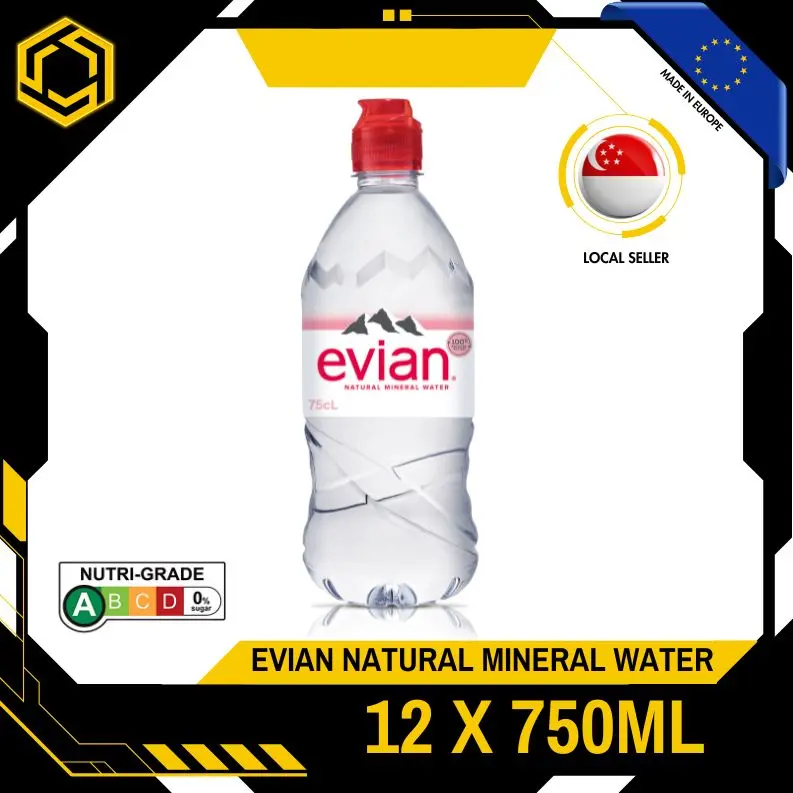 [CARTON] EVIAN Mineral Water Sports Cap 750ML X 12 (BOTTLE)