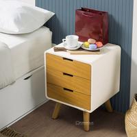 Gambar IFURNHOLIC Euro Oak Night Stand | Lemari Samping Tempat Tidur | Meja Nakas Samping Kasur | Meja Nakas Aesthetic - Ivory-Brown, Standar dari iFurnholic Furniture Store Kab. Sidoarjo 1 Tokopedia