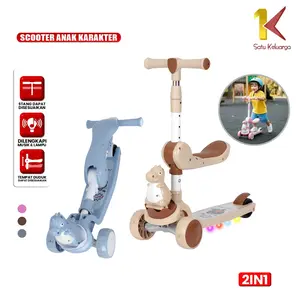 [COD] SK M392 Skuter Anak Roda 3 Dengan Lampu dan Musik Scooter Otoped 2in1 Multifungsi