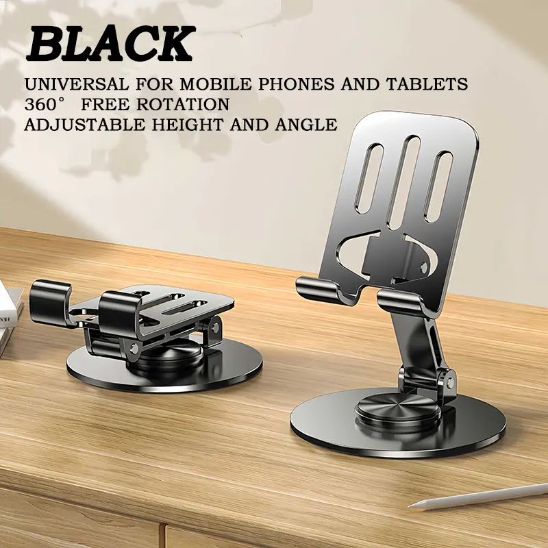Full Metal Holder Phone Stand Holder 360° Rotatable Foldable Tablet Holder Stand 3