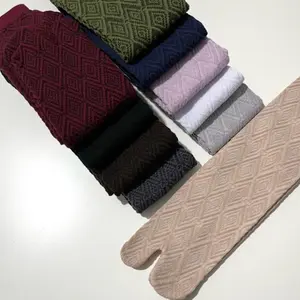 Kaos Kaki Jempol Embos Dewasa Panjang Hitam Pendek Muslimah - Double TK Emboss Spandex Premium