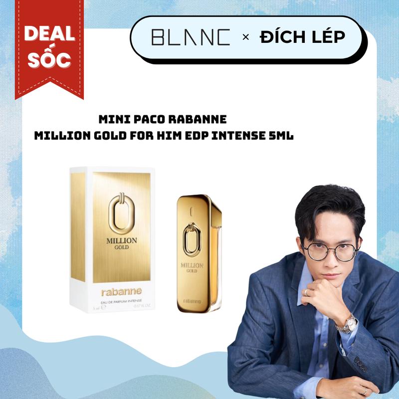 ĐỘC QUYỀN KOC LÉP KID Nước Hoa Mini 5ml Paco Rabanne Million Gold For Him EDP Intense Nam Perfume Cosmetic