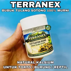 TERRANEX BUBUK TULANG SOTONG 100% MURNI KALSIUM ORGANIC REPTIL TORTO KURA DARAT KURA AIR IGUANNA BURUNG
