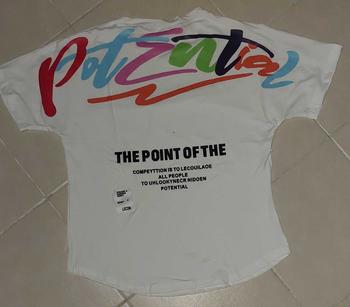 Product Review of NO.1 New Trendy Fashion Joker Loose Dovetail Base Men's Foam Embroidered Printed Couple Short Sleeve Casual Handsome Mature T-shirt from ข**บ 2