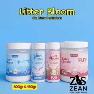 Olive Care LITTER BLOOM Penghilang Bau Pipis Pup Kucing MEGA SIZE 160gr & 500gr Cat Litter Deodorizer Pewangi Pasir EXTRA JUMBO Formula 3X Strength Aroma Segar Tahan Lama