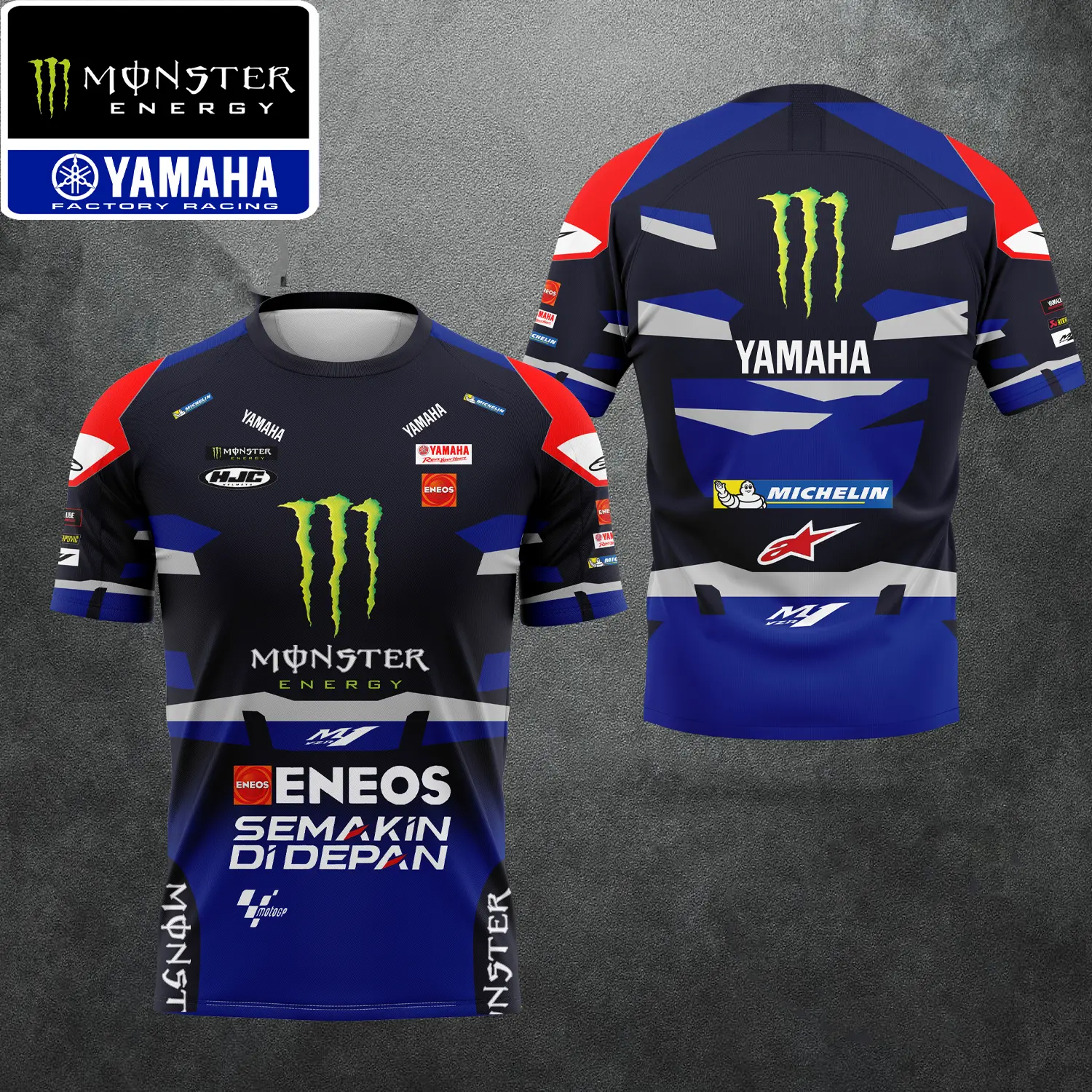 2024 New YAMAHA Motorcycle Racing Enthusiasts Monster Energy Outdoor Sports 20 and 42 Racing Drivers Men's and Women's T-shirts