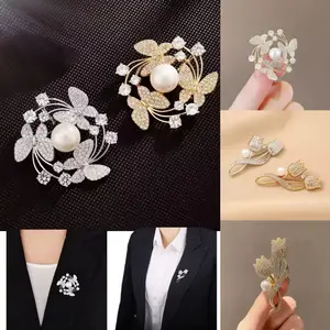 Bros fesyen gaya Korea baru/Bros paduan baru kelas atas/Bros Selendang Anti Silau Bros Full Berlian