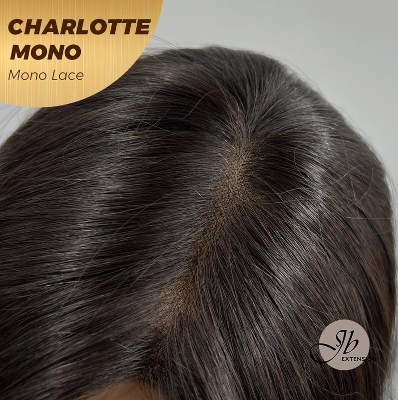 JBEXTENSION【UK】CHARLOTTE MONO Partial Monofilament Wig 22 Inches Natural Black Partial Mono Lace Glueless Wig CHARLOTTE MONO 4