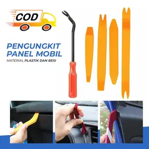 Alat Buka Congkel Reparasi Mobil 5 PCS Pengungkit Dashboard Klip Panel Pintu Bemper Car Removal Pry Trim Tool