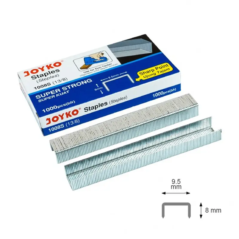 Staples Tembak Gun Tacker Powerful Stapler - Silver Alat Kayu | Stapler Steples Stepler 2