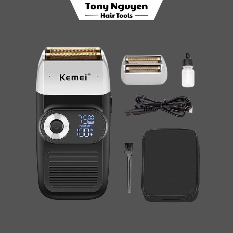 Máy Cạo Râu, cạo khô, KEMEI KM 2026 mạ vàng hàng cao cấp