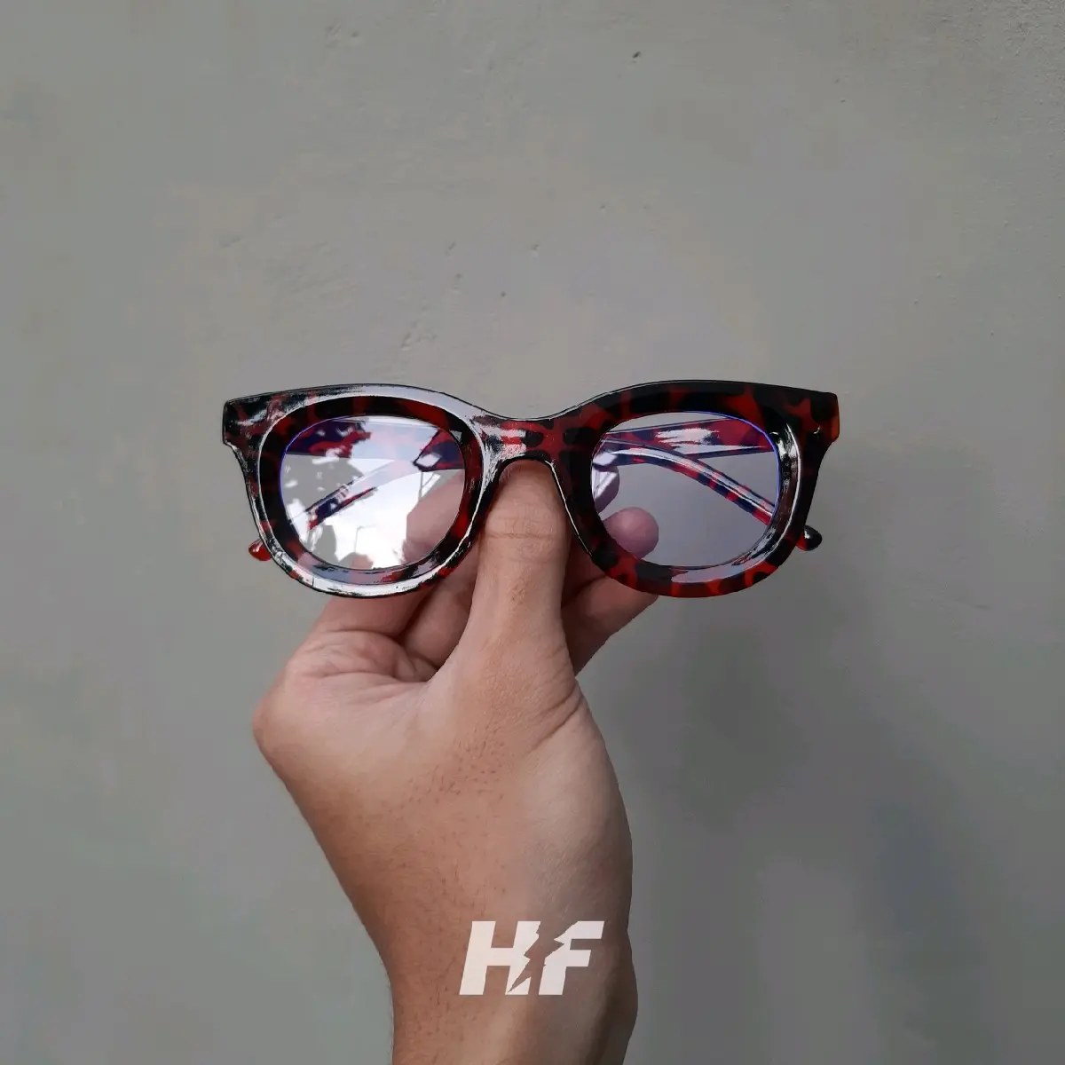 HF - Kacamata Boldie Skena Frame Tebal Eyewear Tortoise Glasses