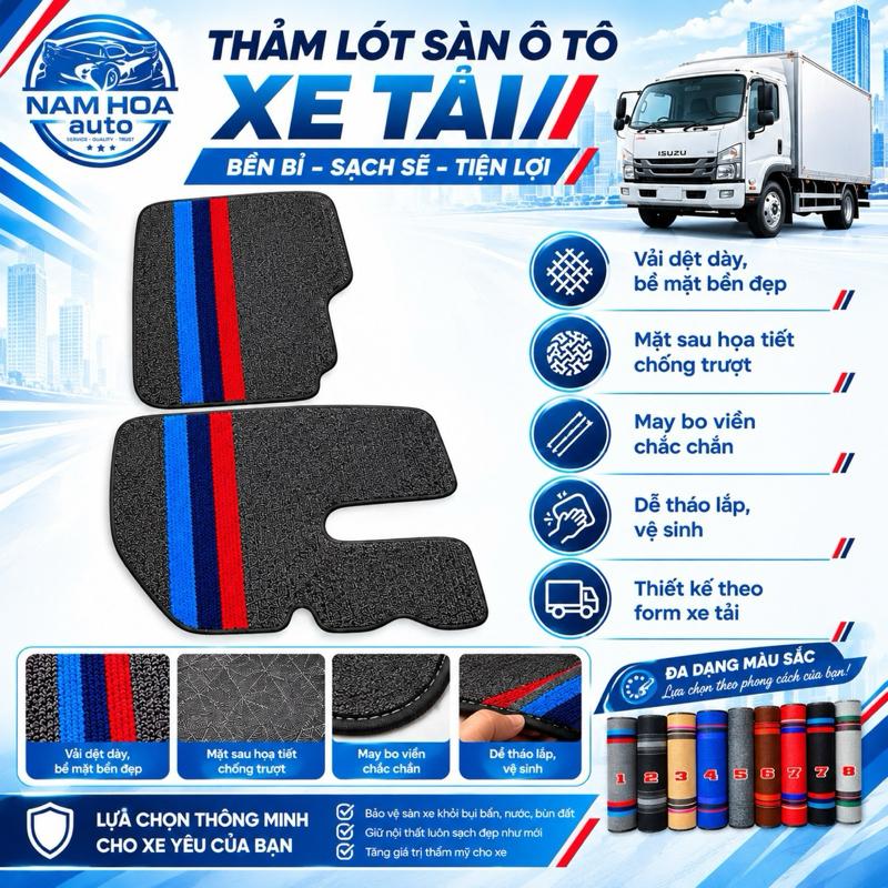 Bộ thảm lót sàn cước chống nước chống bụi bẩn chống trơn trượt cho xe tải