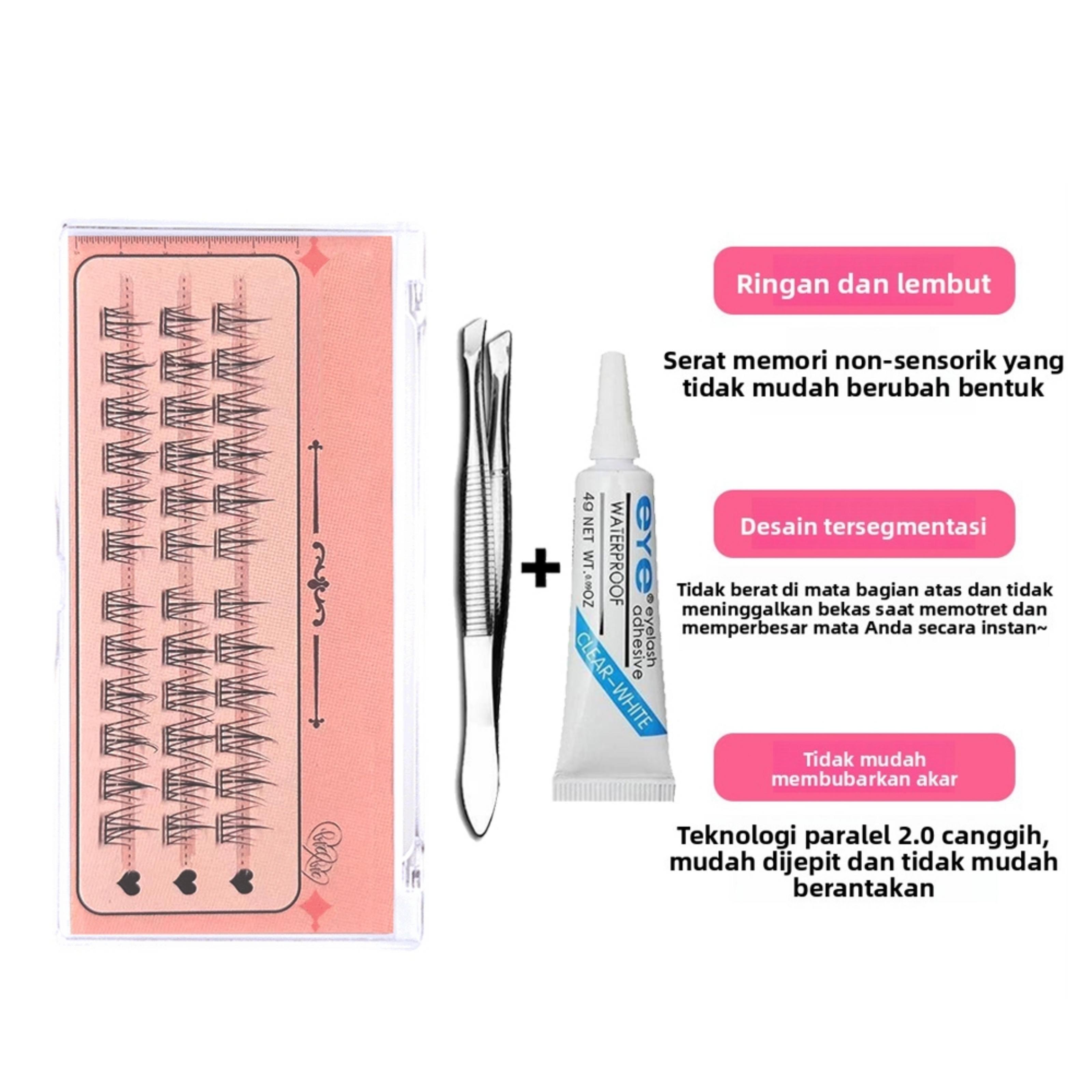 Beauty plan bulu mata palsu tanpa lem langsung tempel eyelash extension  glue free eyelash