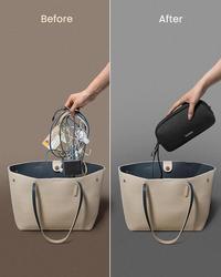 Gambar tomtoc Electronic Organizer Travel Case, Water Resistant Dual Compartment Tech Pouch Cable Organization Storage Bag for Charger, Cord, Phone, Hard Drive, Power Bank, Accessories Travel Essentials - Biru dari TOMTOC INDONESIA Kota Administrasi Jakarta Utara 5 Tokopedia