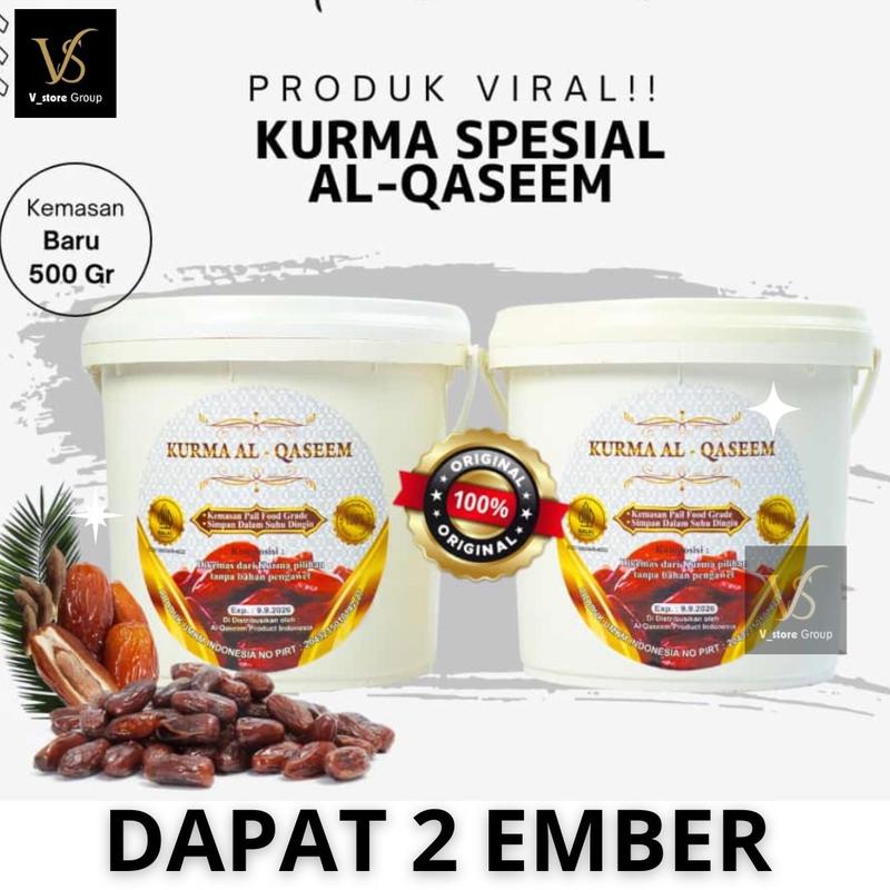 (PAKET 2EMBER) 500gr Per Ember EXP 2026 KURMA AL QASEEM EMBER KURMA AL QASIM AL QASEM 3