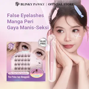 [BD]BLINKY PAWKY Bulu Mata Manga Manis Tanpa Lem, Panjang 10-12mm - Anti Air & Keringat, Hapus Makeup Kilat, Aman untuk Bulu Mata Asli Eyelash Bulumata