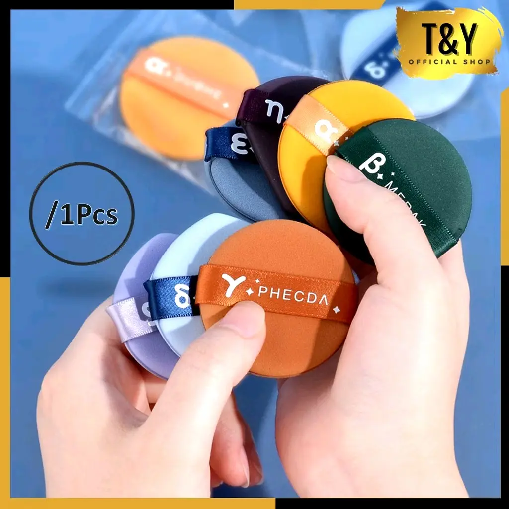 Spons Bedak Tabur Bulat Air Beauty Powder Puff Foundation Makeup Sponge Cushion BB Cream Make Up Tools