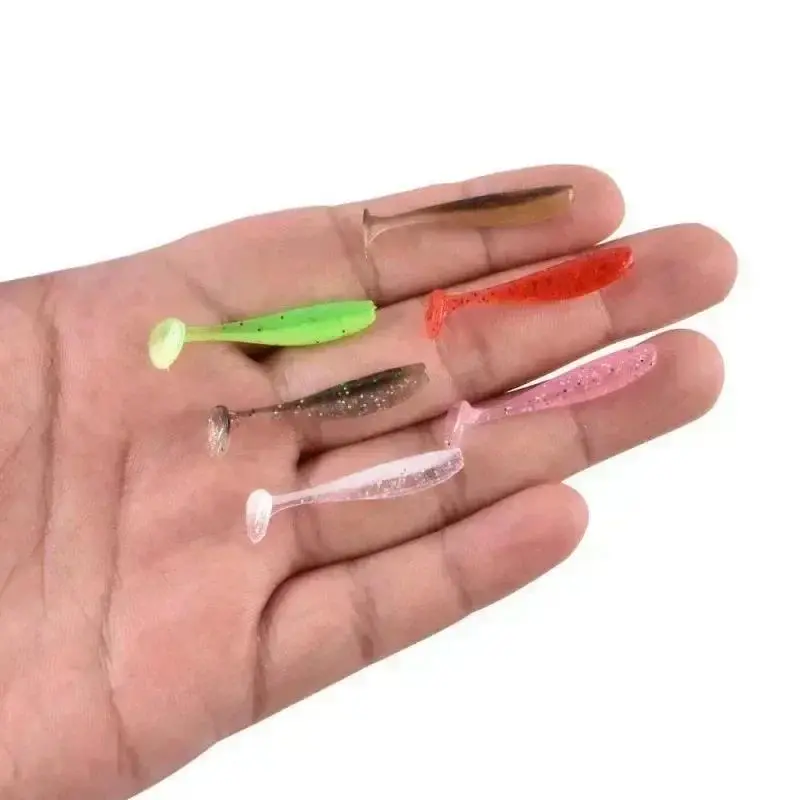 5/10/15PCS Micro Soft Fishing Lures 0.35g/30mm T-tail Worm Lure Small Artificial Bait Jig Wobblers Bass Pike Fishing Tackle