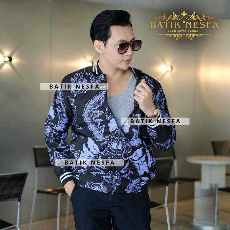 Jaket batik bomber pria mahkota murah berkualitas 2