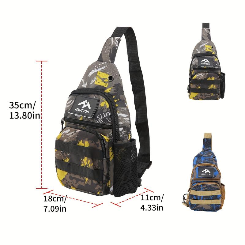 HAUT TON Smart Fishing Backpack Tackle Sling Bag - Fishing Backpack with Rod Holder - Tackle Box Gifts for Men Women 2