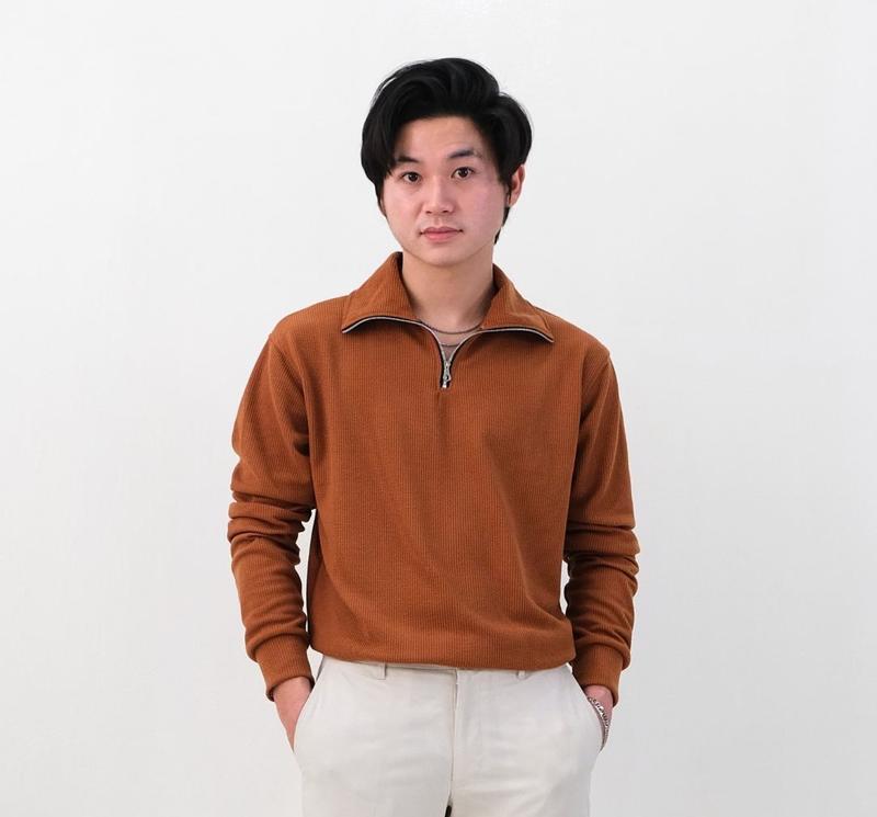 Upper Zip Jacket | Outer Jacket Pria Knit | Kaos Pria Berkerah Half Zip - C6 4