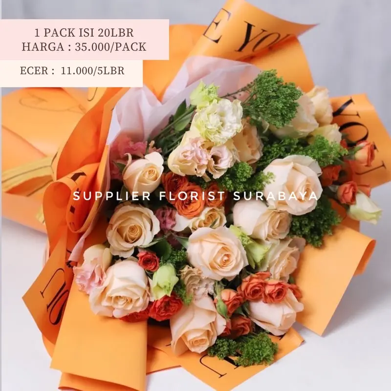 [5 LEMBAR] KERTAS BUNGA CELLOPHANE TULISAN EVERYDAY I LOVE YOU KOREAN STYLE WRAPPING PAPER WRAP BUKET BUNGA KOREAN STYLE WATERPROOF TAHAN AIR ADA GAMBAR ORANG DAN TULISAN SETIAP HARI AKU MENCINTAIMU SWEET ROMANTIC KERTAS BUNGA BUKET 3