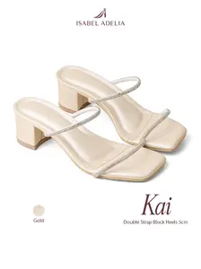 Isabel Adelia KAI Heels Wanita Sepatu Kondangan Simple Elegan Hak Tahu 5 cm Empuk Mewah
