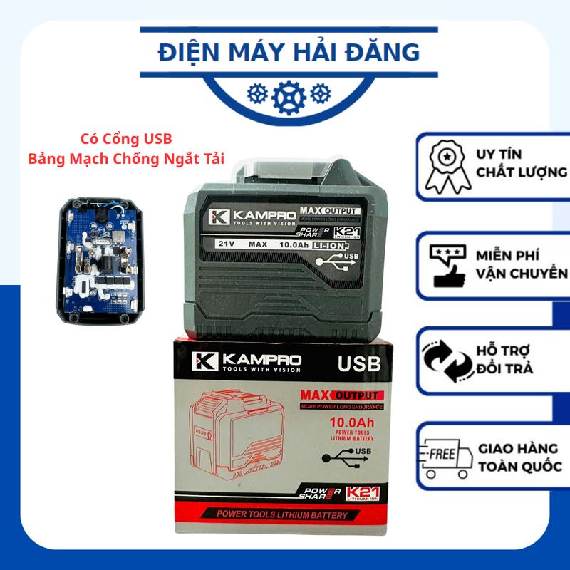  Pin 20 Cell KAMPRO Xám 21V Bảng Mạch 4 Mosfet Chống Ngắt Tải Có Cổng USB Sử Dụng Chân Pin Phổ Thông 4cm 