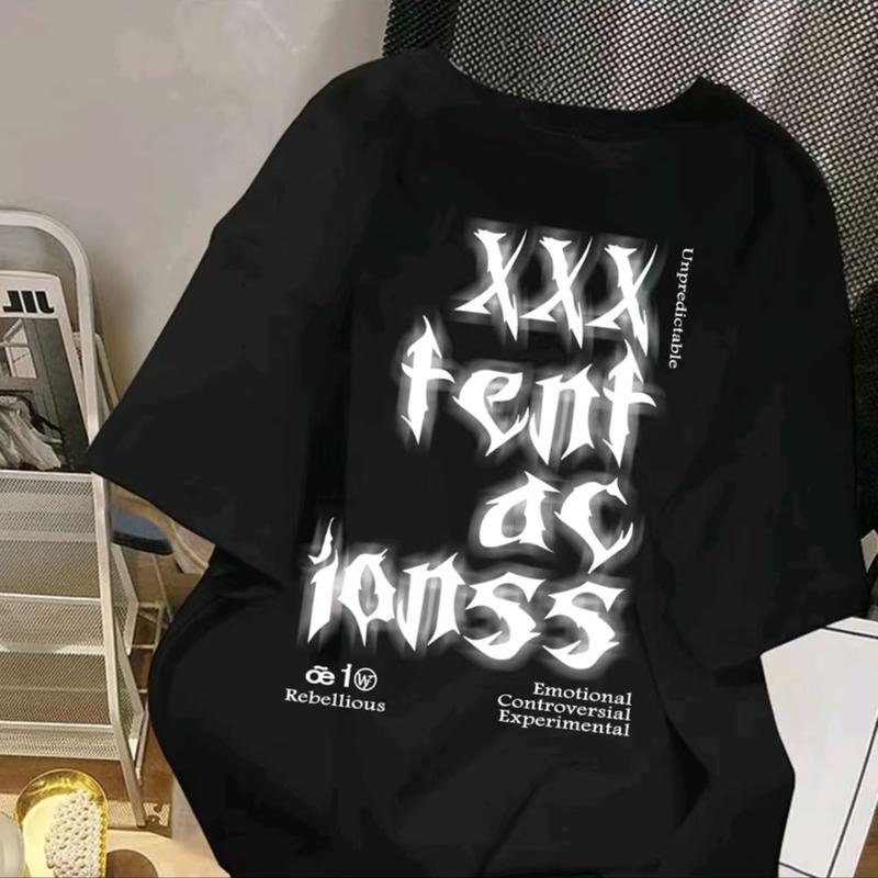 kaos distro tacion atasan retro lengan pendek /baju kaos pria wanita Loose Fit Tshirt Combed Polos Oblong Custom Santai 7