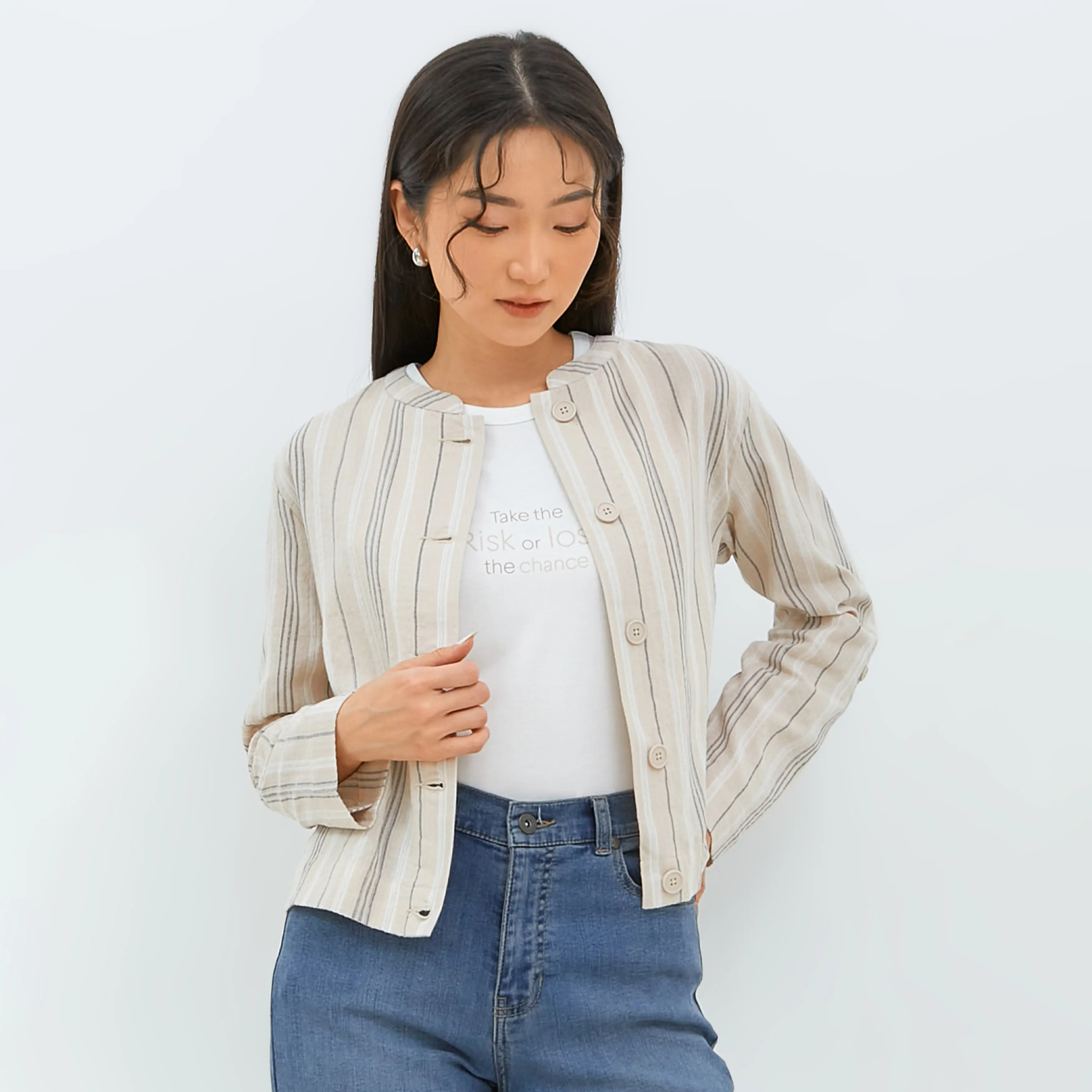 Geela Official - Fumiko Khaki Two Pieces (G.5192) - Luaran Wanita