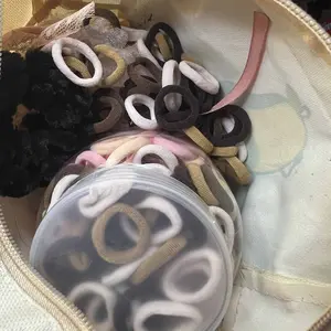 Ikat Rambut H916 Isi 200 Pcs Kunciran Rambut Anak Tali Rambut Elastis Model Donat Mini Warna Warni Karet Kain Elastis 2cm x 7cm Fashion Toko Wuwenjin