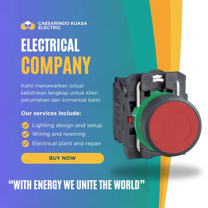 Jual PUSH BUTTON SCHNEIDER ON OFF SWITCH PANEL LISTRIK XB5AA42 WARNA ...