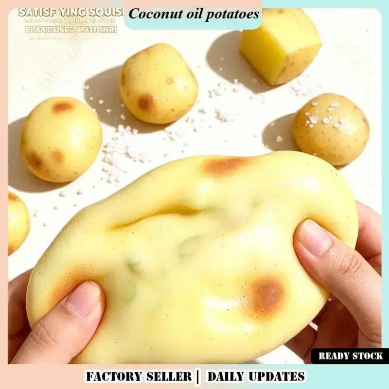 Đồ chơi giảm căng thẳng hình khoai tây dạng khối xếp hình, đồ chơi fidget nén dạng khoai tây mô phỏng âm thanh giòn rụm, món đồ chơi giải tỏa căng thẳng độc đáo để trêu đùa dành cho trẻ em và người lớn
