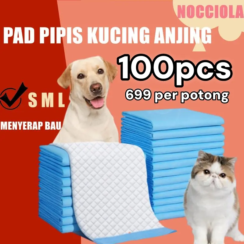 1 Paket 100pcs Pad Pipis Kucing Underpad Kucing Anjing Tatakan Kucing Alas Pipis Kucing Murah Dog Training Pads