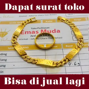 tebus murah gelang emas muda free cincin polos dapat surat toko