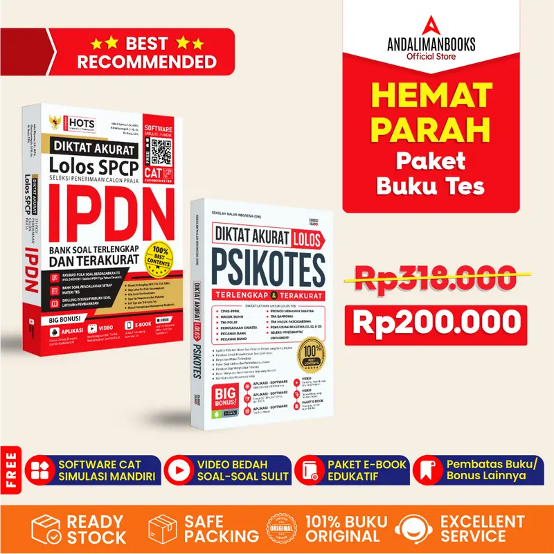 BUKU Tes Bundling-PAKET HEMAT TES 8-Diktat Akurat Lolos IPDN, Diktat Akurat Lolos Psikotes 0