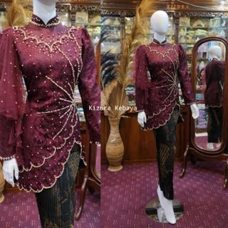 Kebaya Atasan Wisuda Karina Mutiara Tanam Lace Full Puring Kondangan 4