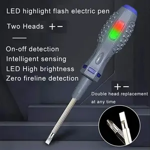 Obeng Testpen 2 in 1 / Tes Pen Bolak Balik Tespen Obeng Plus Minus Cek Ukur Tester Arus Listrik