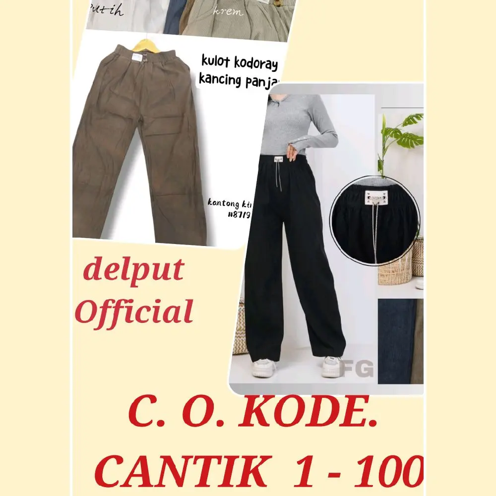 Rok Celana Kulot Wanita Kargo Panjang Terbaru Nyaman Lembut Melar  Casual Kekinian