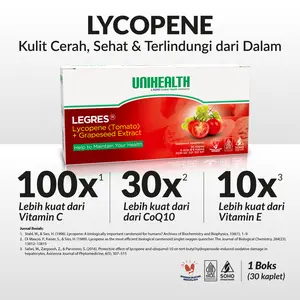 Organic Antioxidant - Likopen plus Ekstrak Biji Anggur - Legres - 30 kapsul (1 boks)