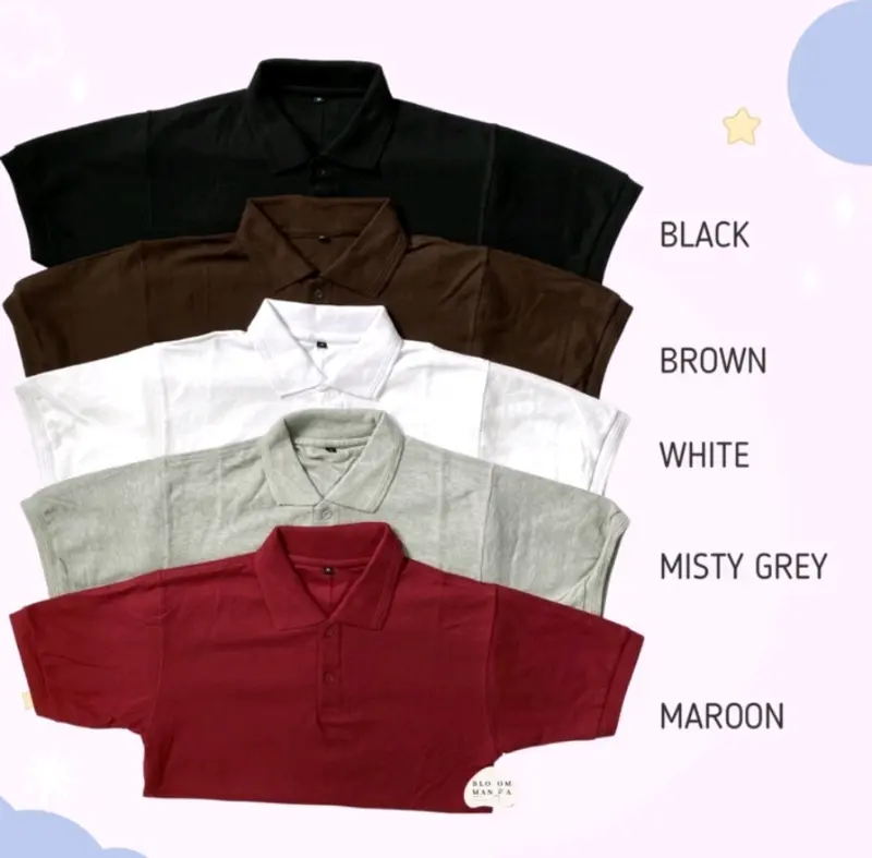 Kaos Polo Wanita Kerah Santai/Kaos Wanita Dewasa/Kaos Polos Wanita /Baju Lengan Pendek/Kaos Polo Kerah WARNA COKSU 3