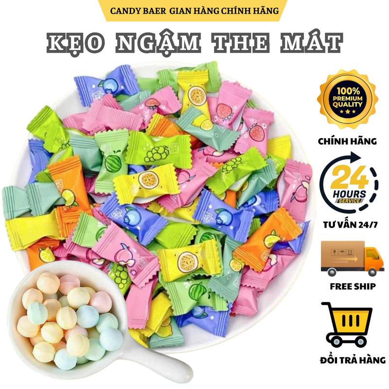 GÓI 150G Kẹo Ngậm Vị Trái Cây Mix 12 Vị - Kẹo Ngậm hông Đường - Kẹo The Mát Lạnh