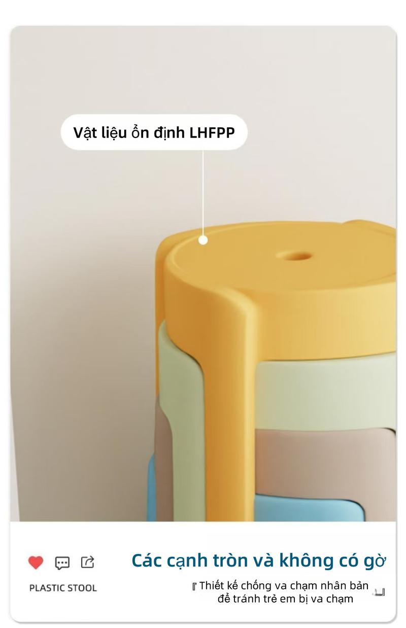 Product Introduction of Ghế Đẩu, Chất Liệu Nhựa Dày, Sử Dụng Trong Gia Đình, Bàn Ăn, Mạnh Mẽ Và Bền, Ghế Đẩu Nấu Ăn, Thiết Kế Đơn Giản, Ghế Đẩu Cao, Phong Cách Bắc Âu, Thích Hợp Cho Phòng Khách, Với Thiết Kế Cối Xay Gió, Kích Thước Nhỏ 14